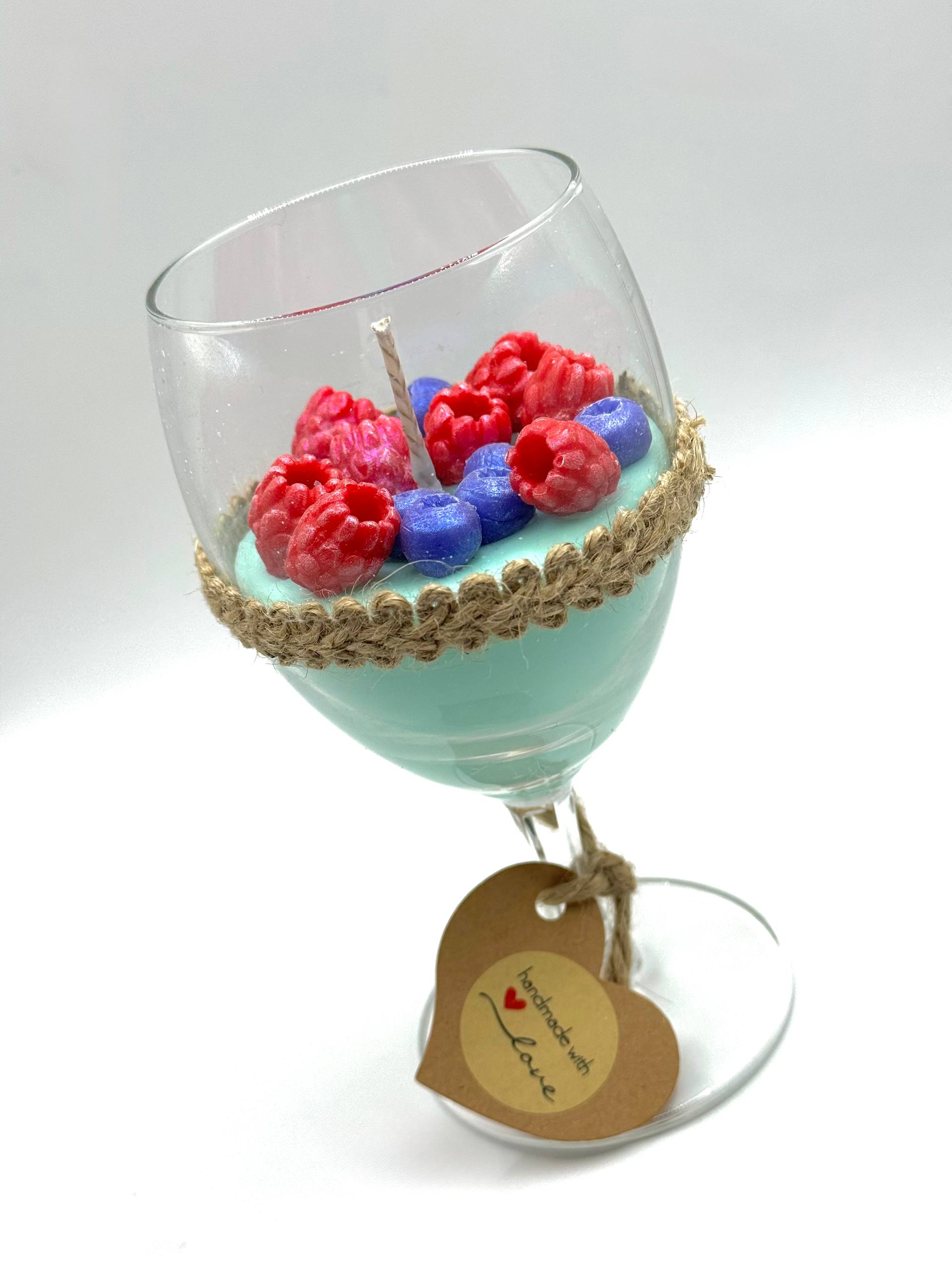 Beeren Kerze im Glas